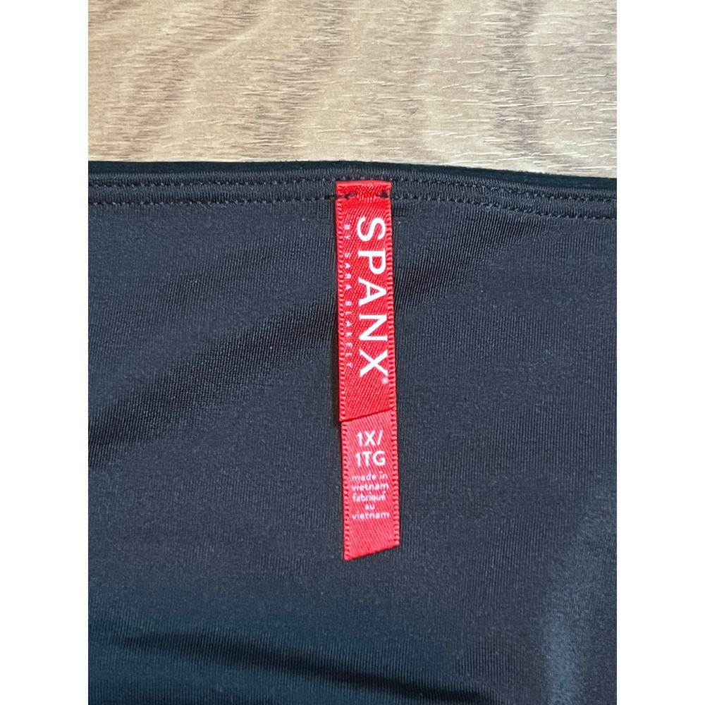 Spanx Velvet Leggings Womens 1X Green High Rise Pull On Slimming Pants Holiday - Picture 6 of 10